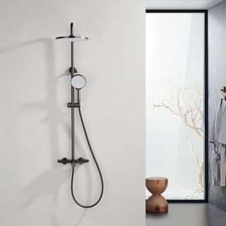 Душевая стойка Black&White Gravity 9104GM оружейная сталь